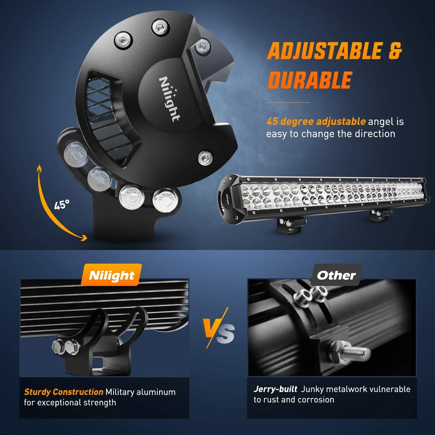 25 Inch 162W Double Row Spot Flood LED Light Bar