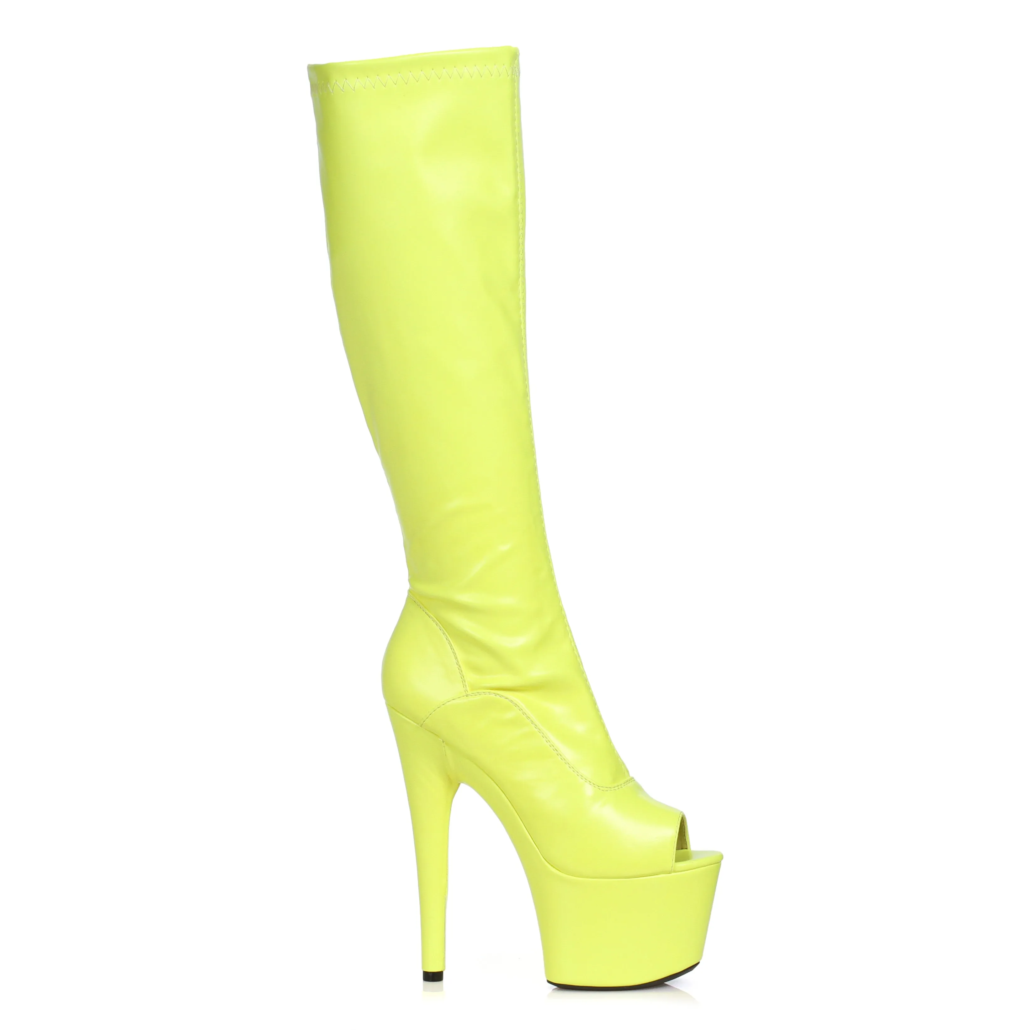 709-VIVID 7" Knee High Boot W/Zipper.