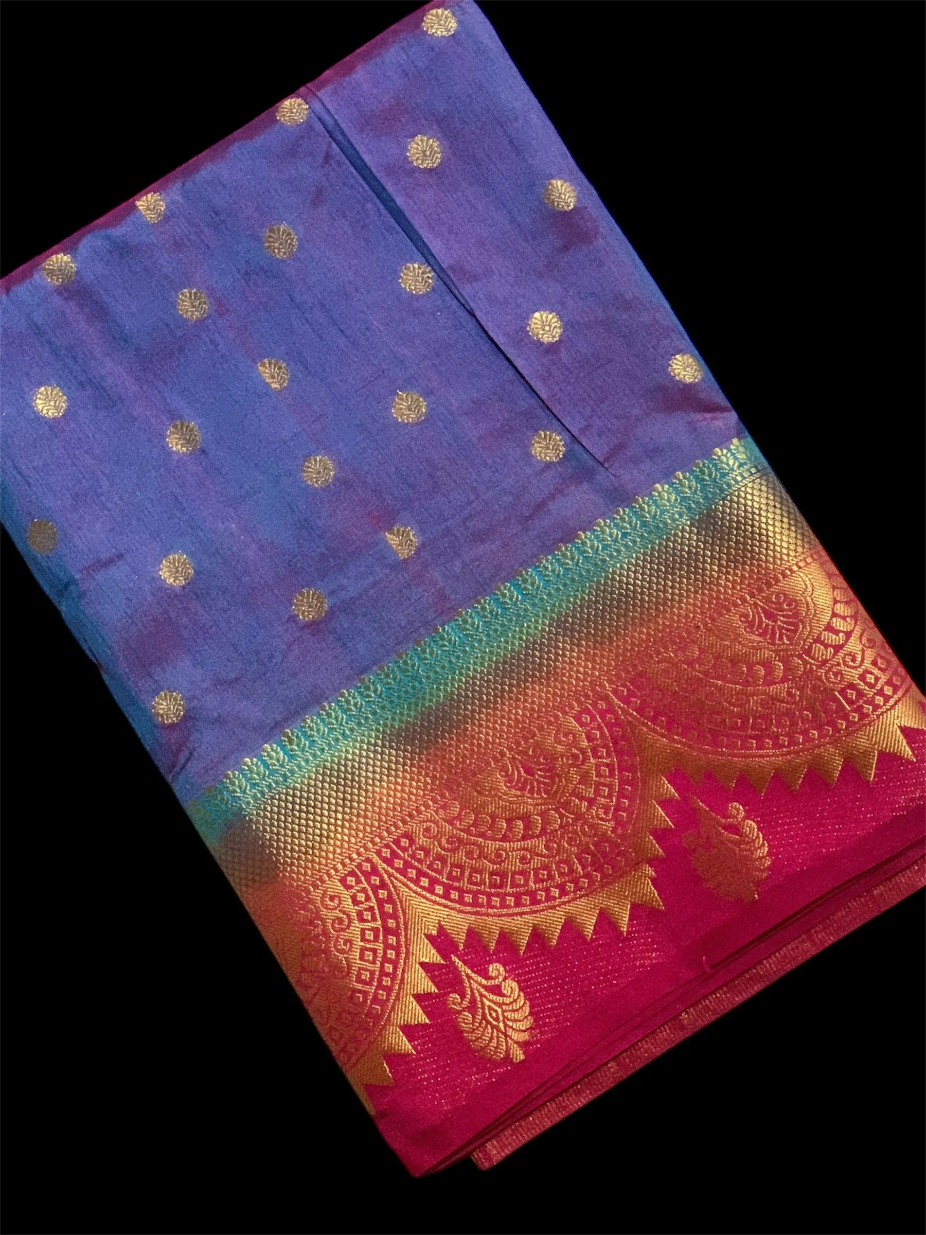 Blue Color Silk Readymade/Easy Saree (Clearance)