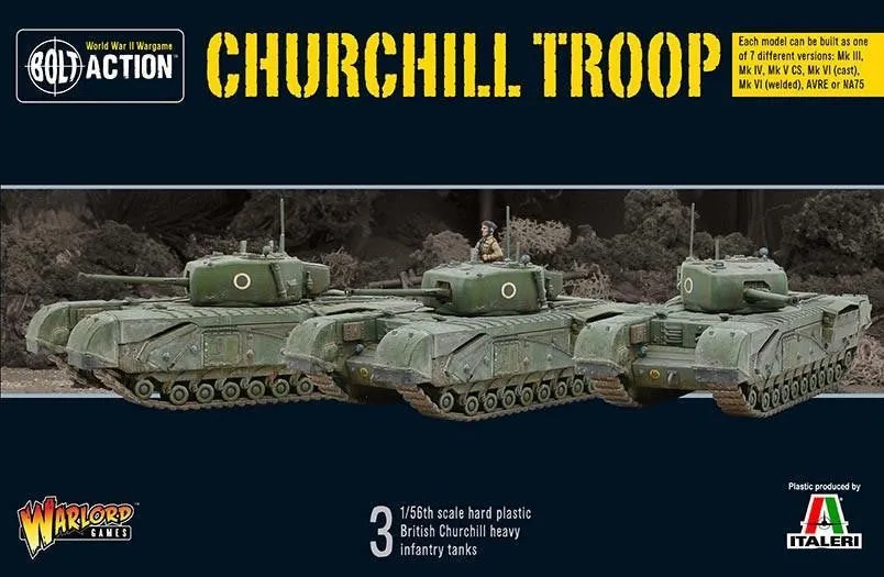 Bolt Action Warlord Games, Churchill Troop, Wargaming Miniatures