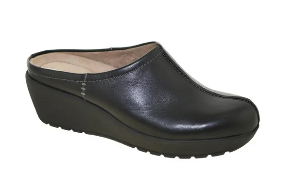 Easy Spirit Jaiva Mules - Black Leather