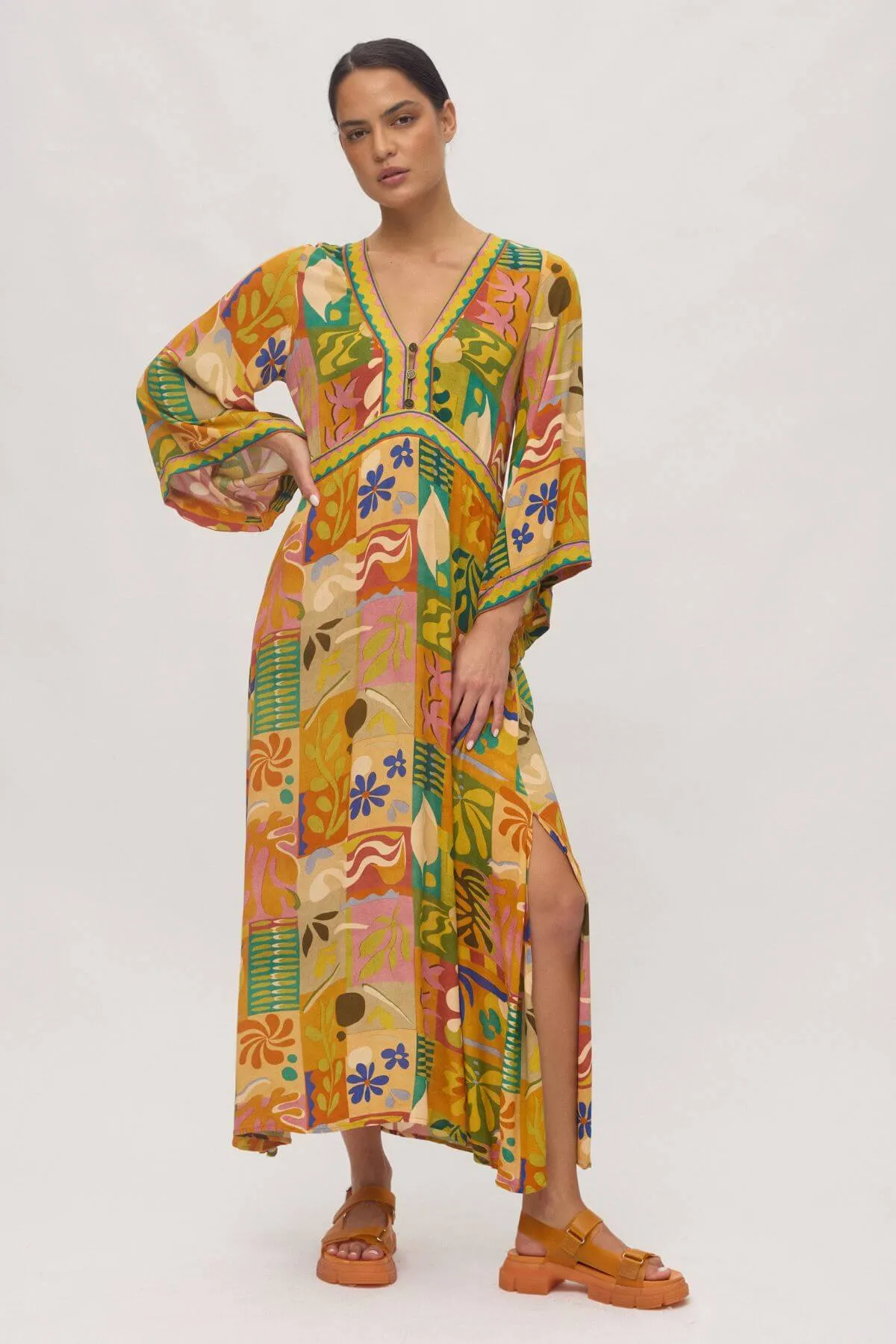 Empire Dress - Vivid Patchwork