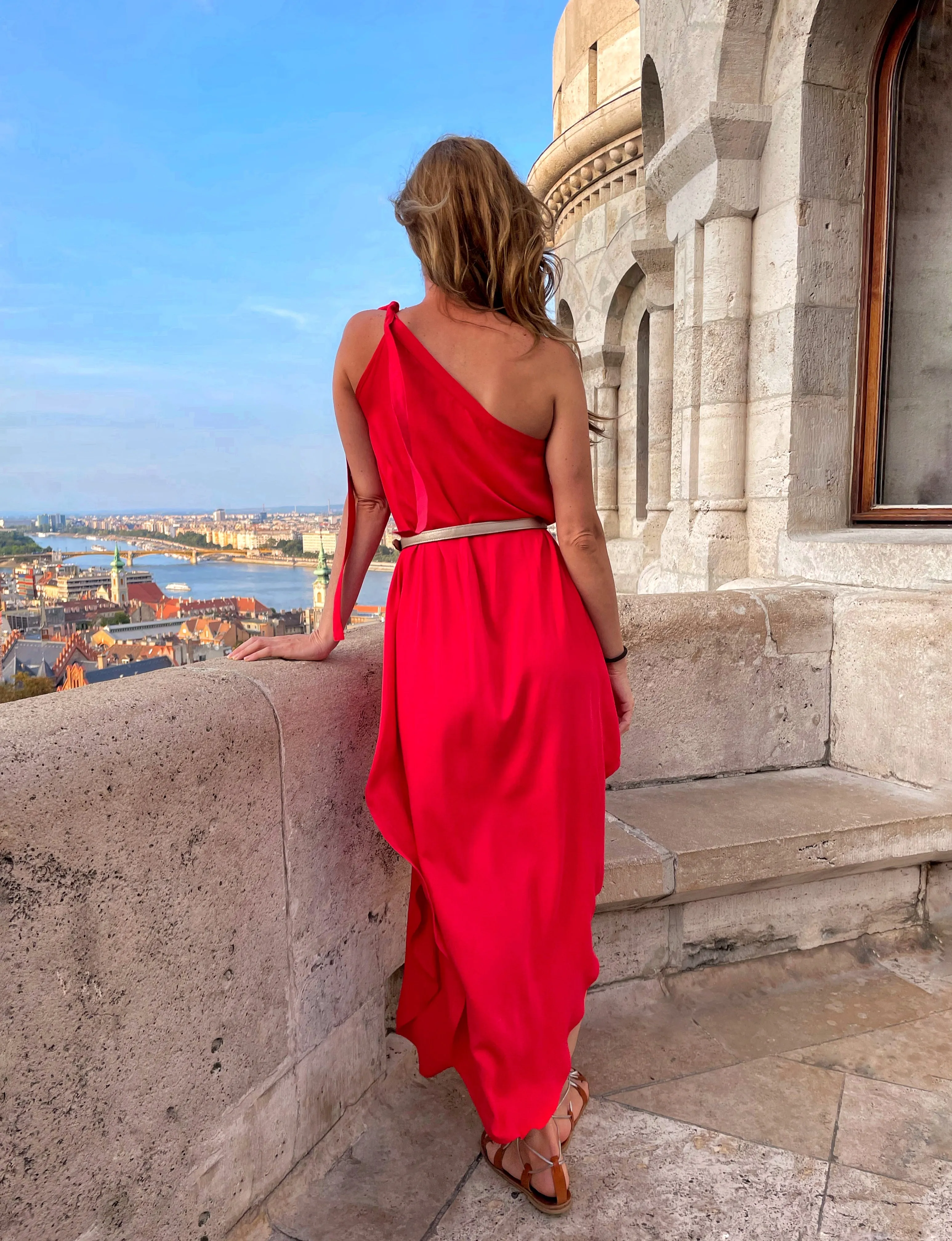 GAIA DRESS VIVID RED