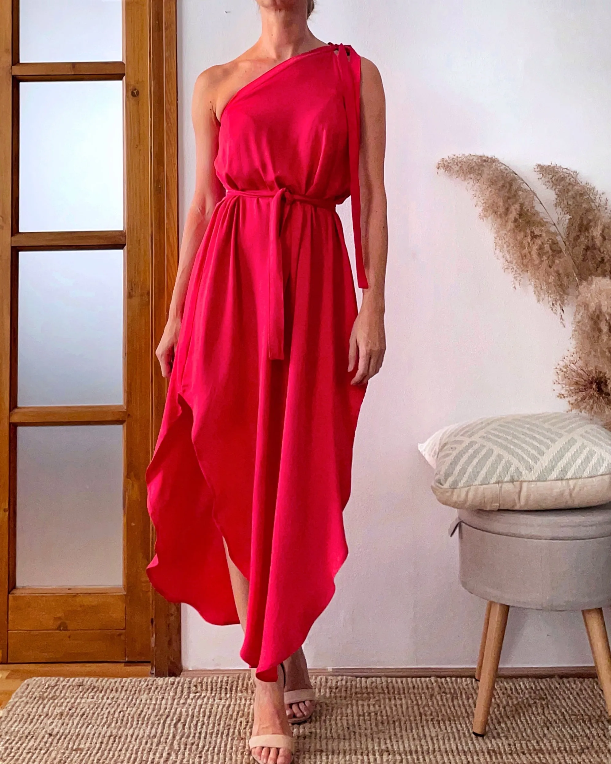 GAIA DRESS VIVID RED