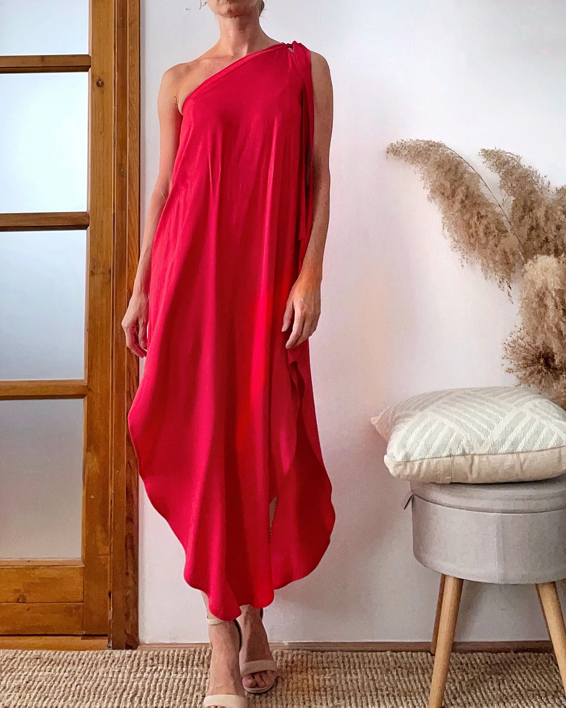 GAIA DRESS VIVID RED