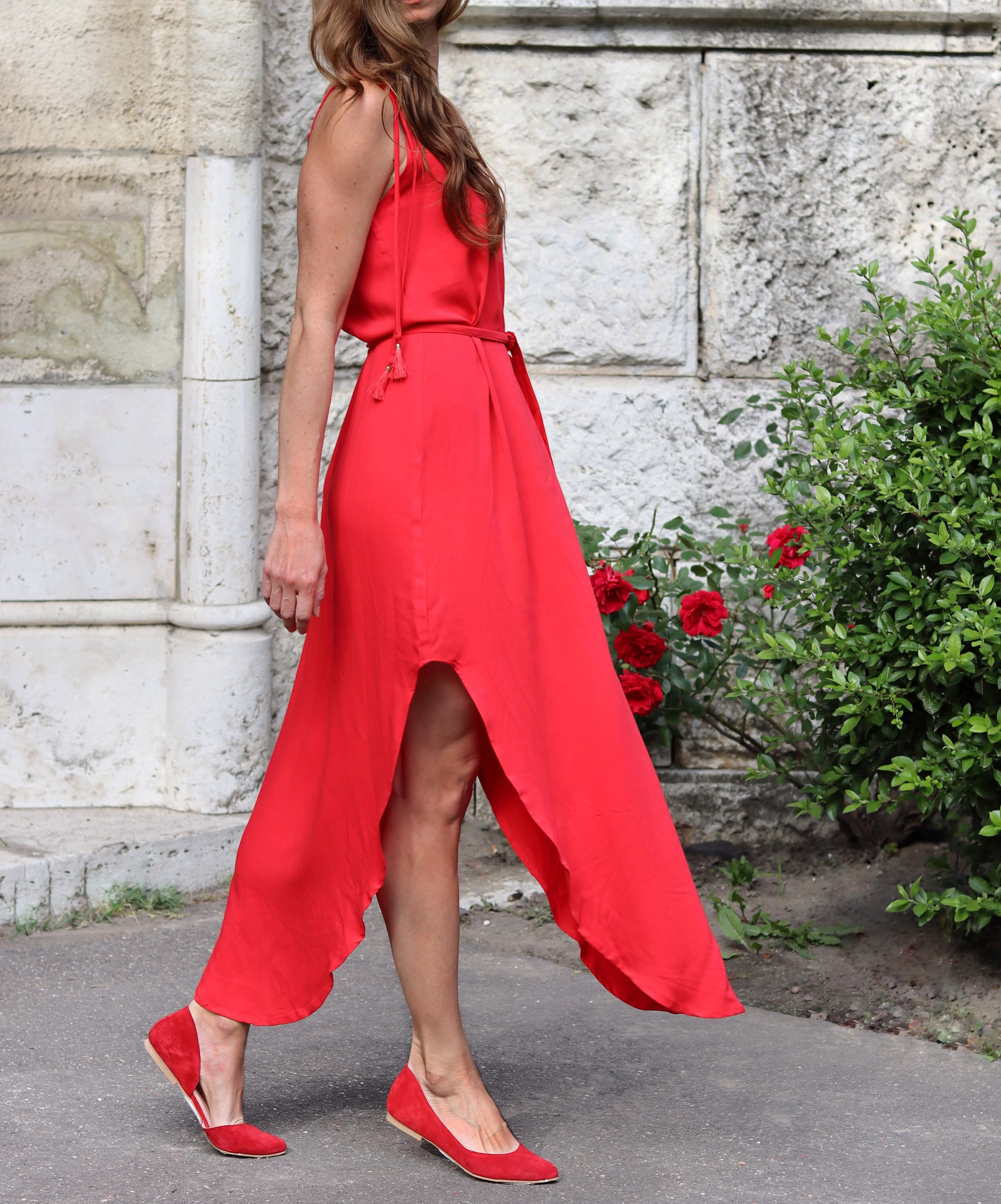 JUNE DRESS VIVID RED