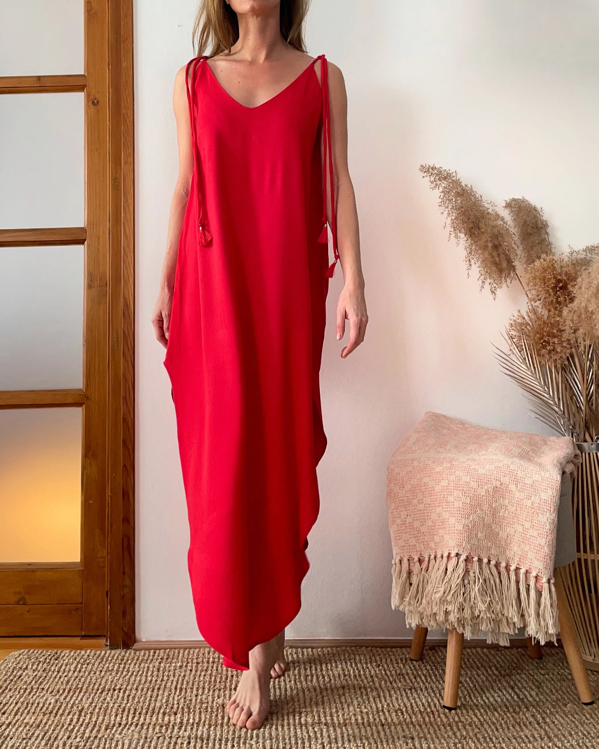 JUNE DRESS VIVID RED