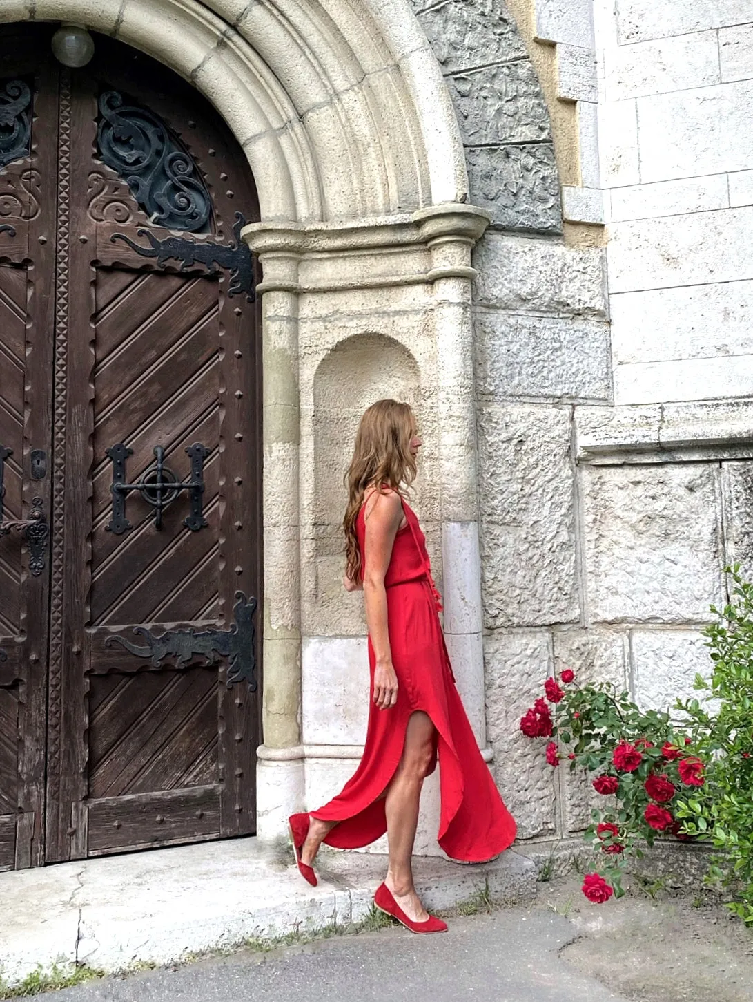 JUNE DRESS VIVID RED