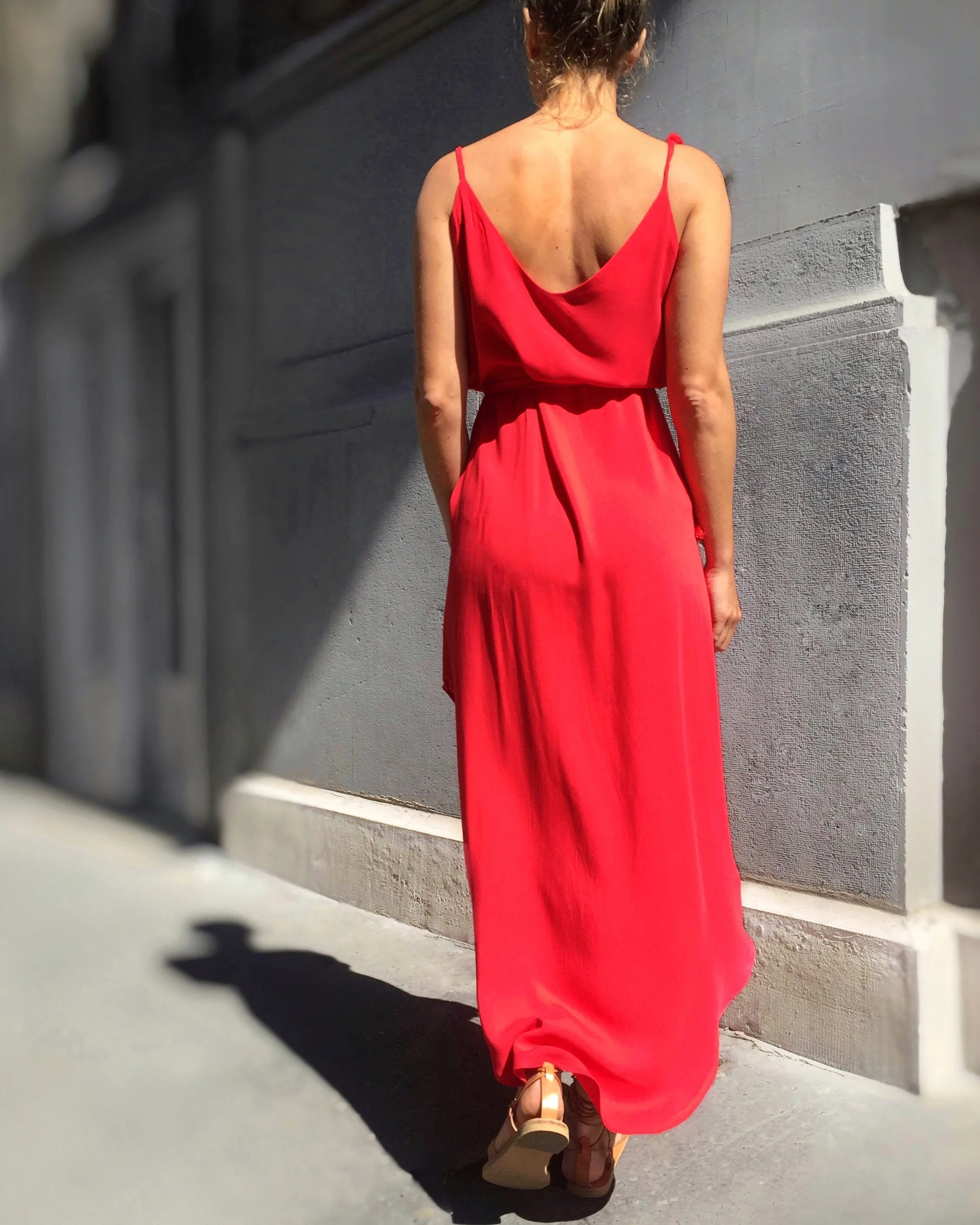 JUNE DRESS VIVID RED