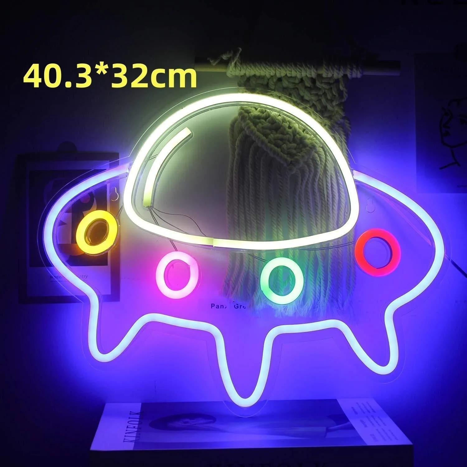 Led Neon Light Indoor And Outdoor Wall Decoration Luminous Advertising Spaceman Planet Pattern