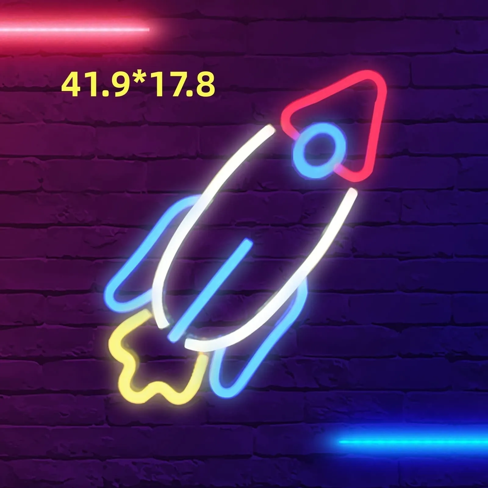 Led Neon Light Indoor And Outdoor Wall Decoration Luminous Advertising Spaceman Planet Pattern