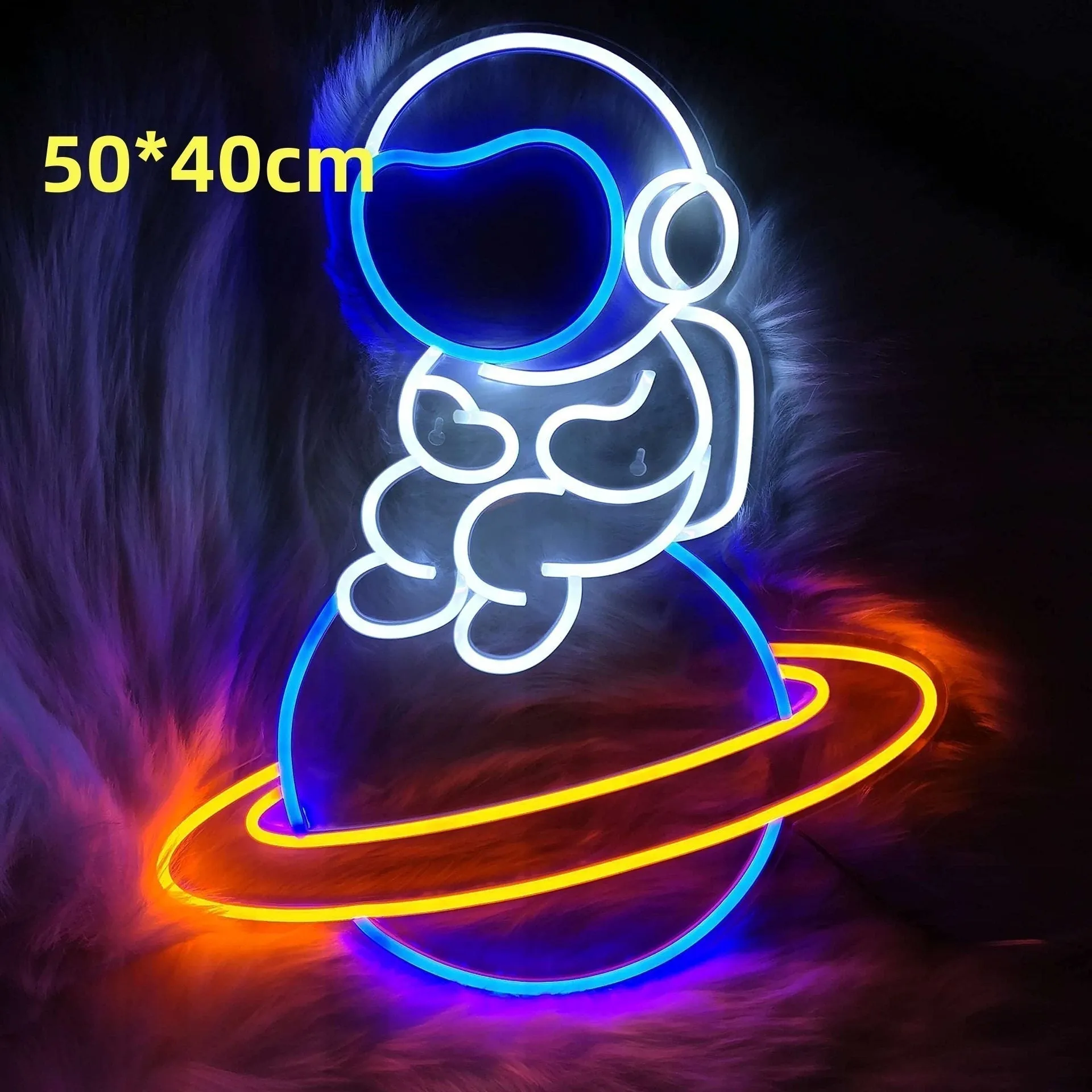 Led Neon Light Indoor And Outdoor Wall Decoration Luminous Advertising Spaceman Planet Pattern