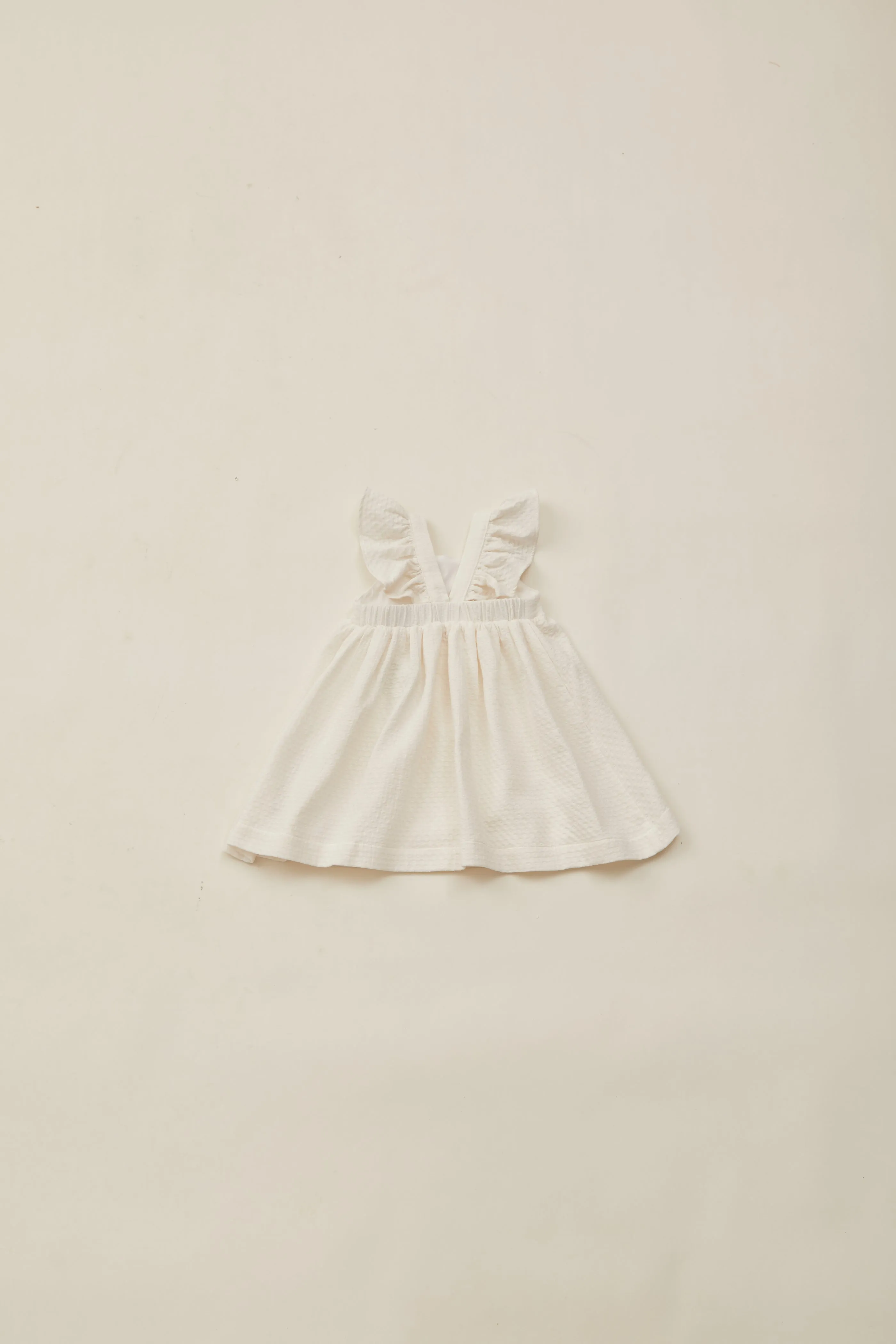 Mini Frilled Strap Dress in White