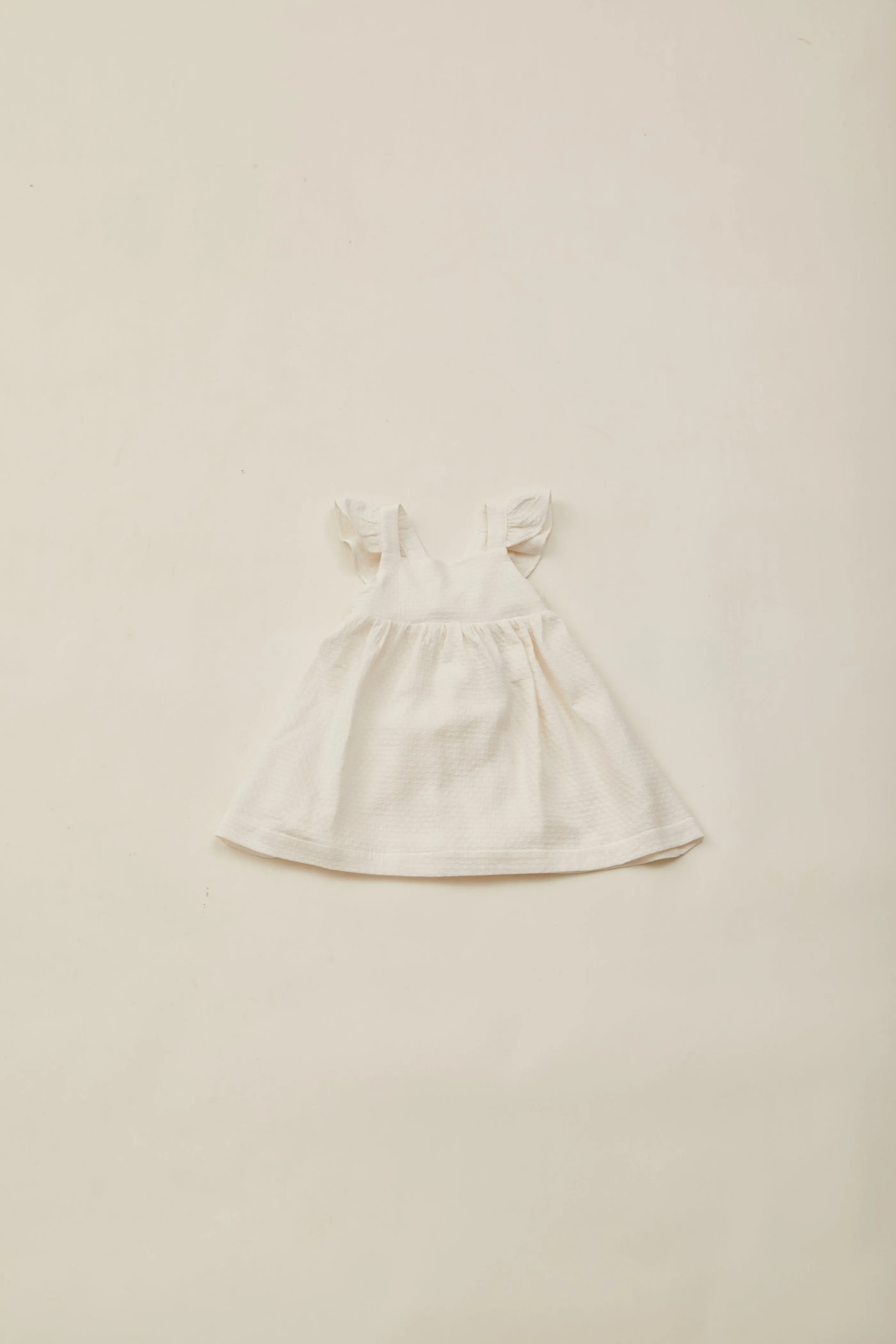 Mini Frilled Strap Dress in White