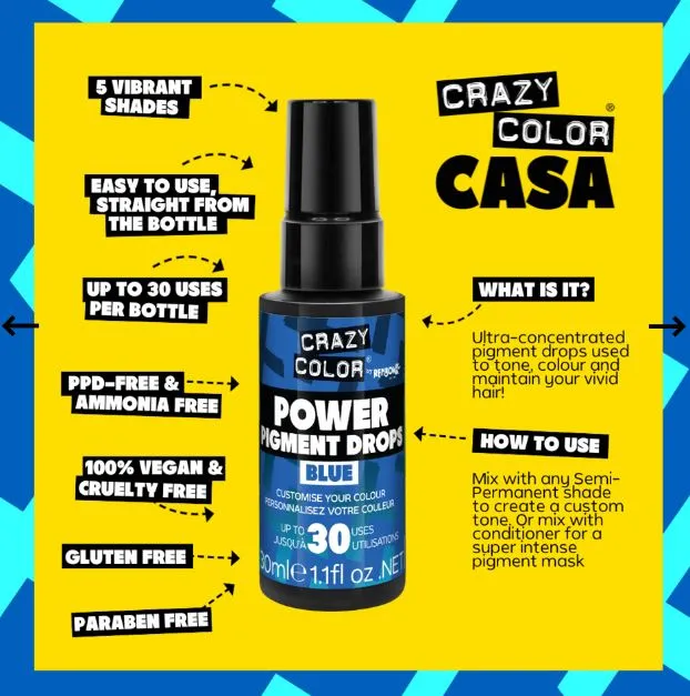 POWER PIGMENT DROPS BLUE