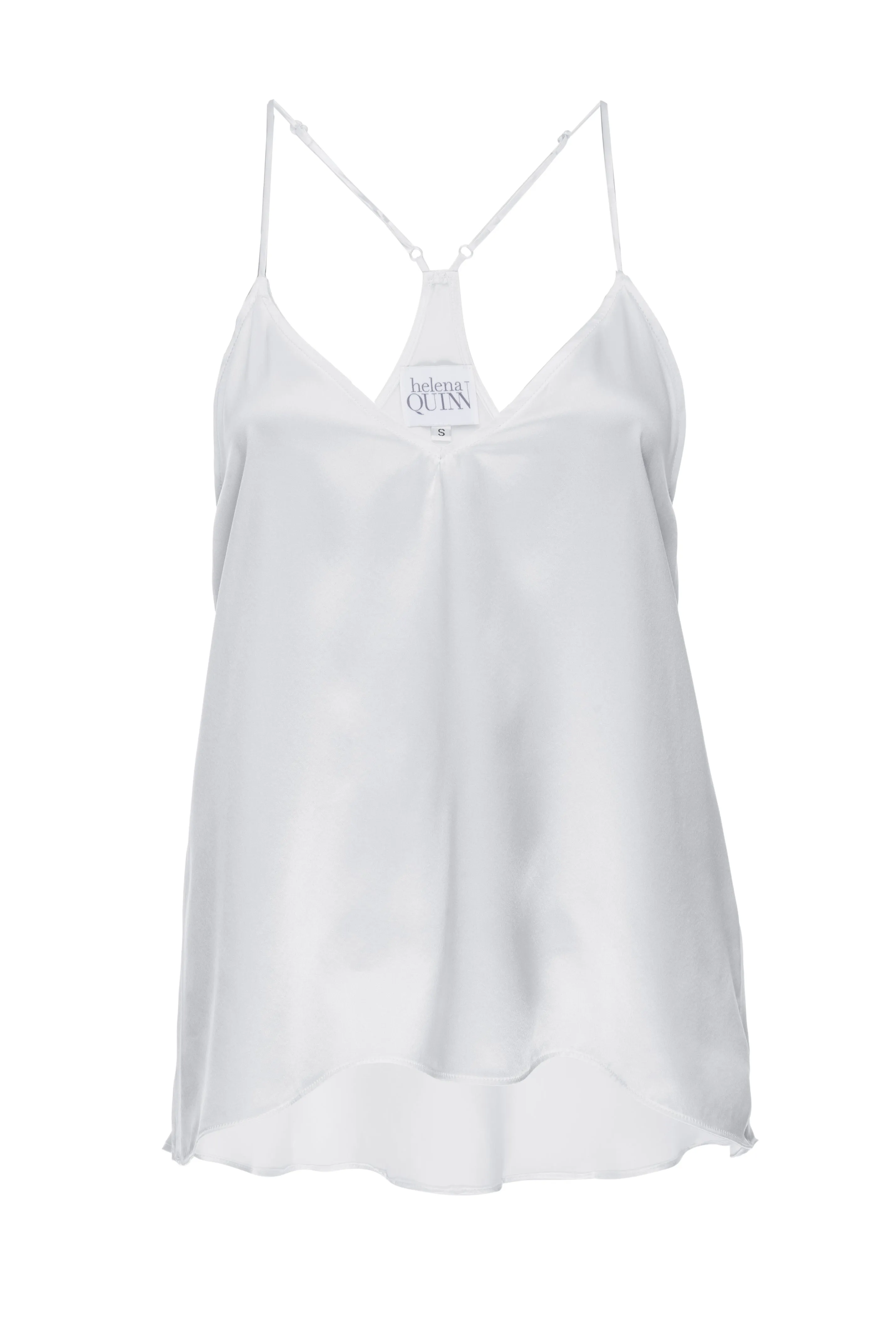 Silk Charmeuse Tank: Ivory