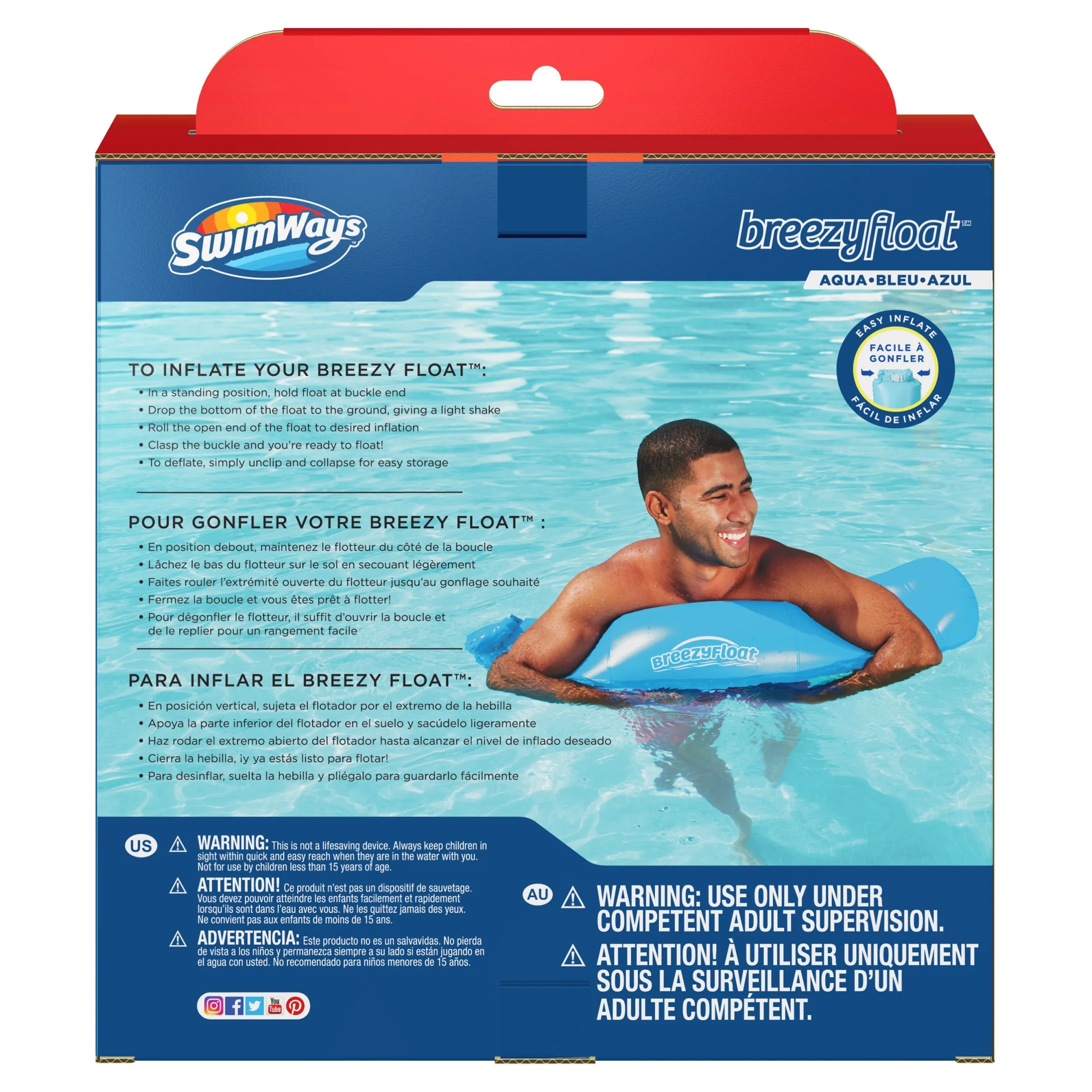 SwimWays, Breezy Tube Self-Inflating Float
